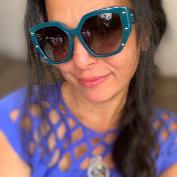 Authentic MCM star Studs 55 acetate Colorblock sunglasses - Picture 15 of 15